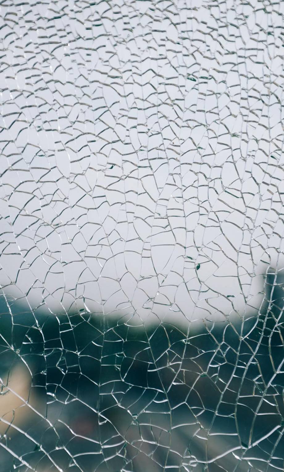 closeup of boken glass texture